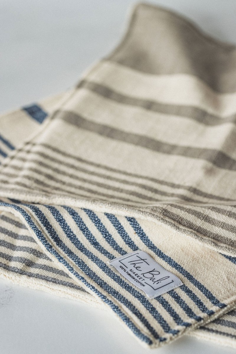 Essential Stripe Washcloth Collection – 12” x 12” Turkish Cotton in - Wash Cloth photo
