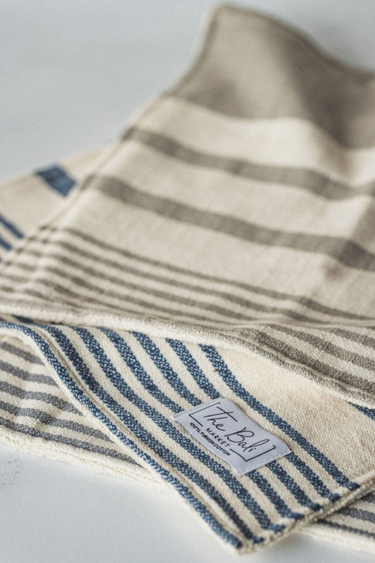 Essential Stripe Washcloth Collection – 12” x 12” Turkish Cotton in - Wash Cloth photo