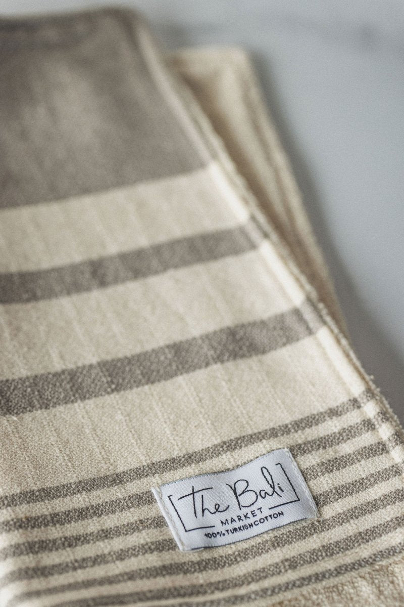 Essential Stripe Washcloth Collection – 12” x 12” Turkish Cotton in - Wash Cloth photo