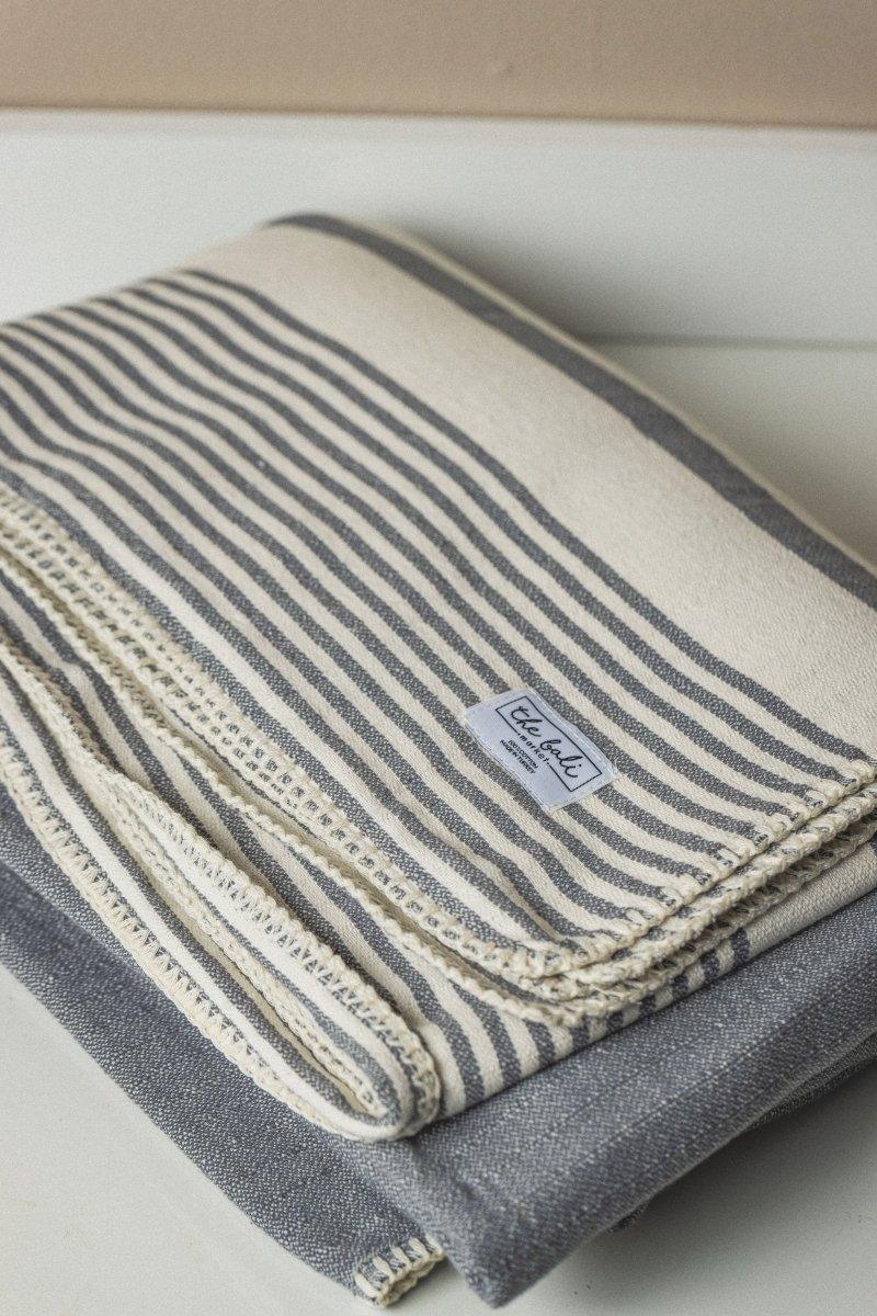Essential Stripe Throw Blanket Collection – Turkish Cotton, 70” x 90”