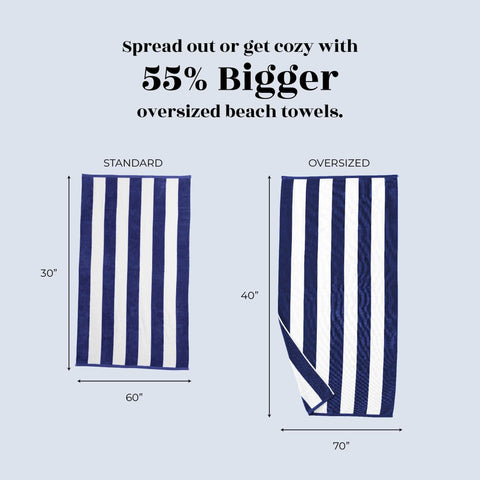 Cotton Velour Cabana Stripe Beach Towel - Novia Collection - SwagglyLife Home & Fashion