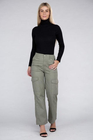 Everyday Wear Elastic-Waist Cargo Pants - SwagglyLife Home & Fashion