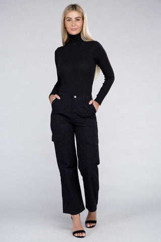 Everyday Wear Elastic-Waist Cargo Pants - SwagglyLife Home & Fashion