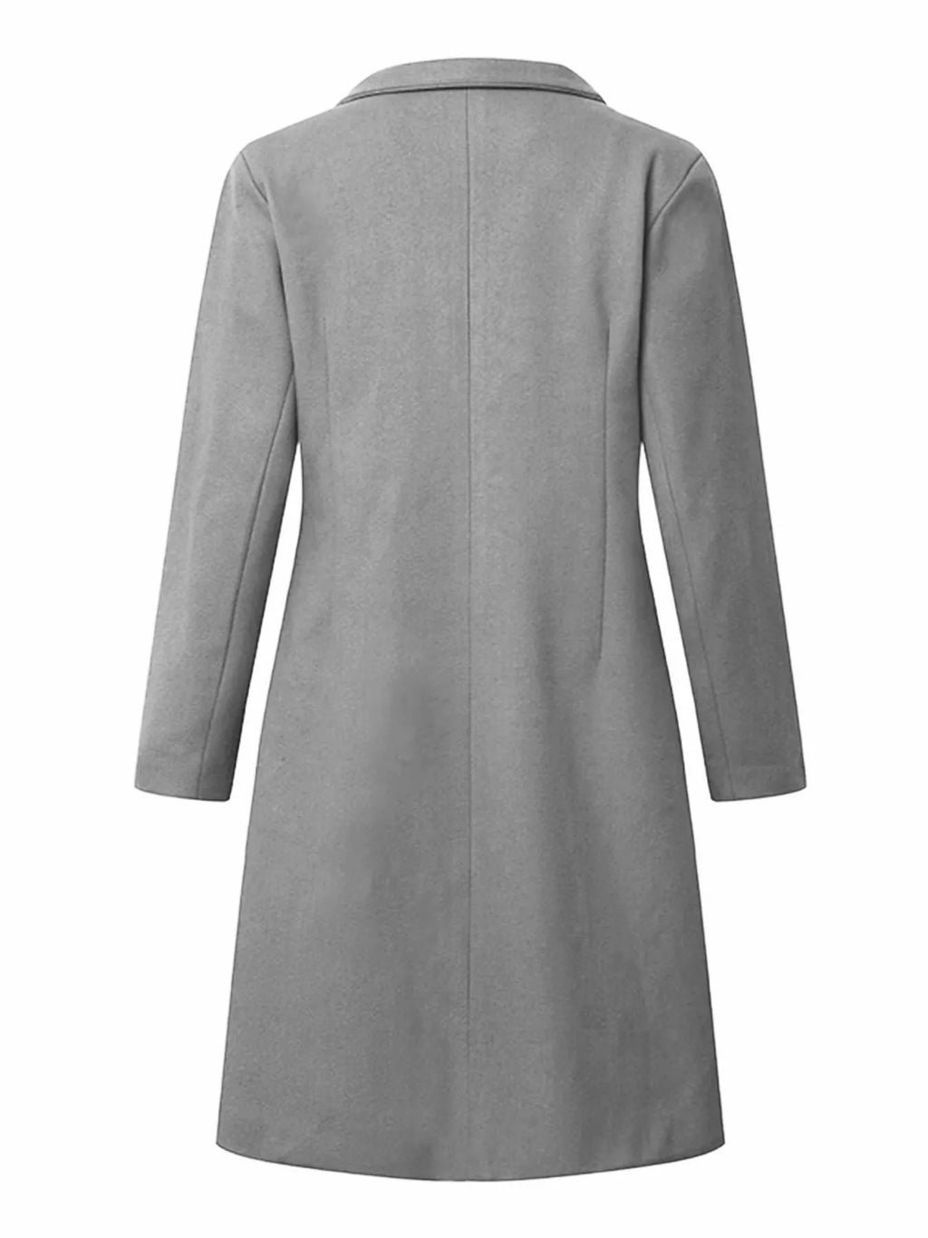 Single-Breasted Long Sleeve Overcoat Plus Size in - photo