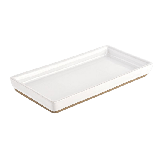 White Stoneware Tray in - Trays photo
