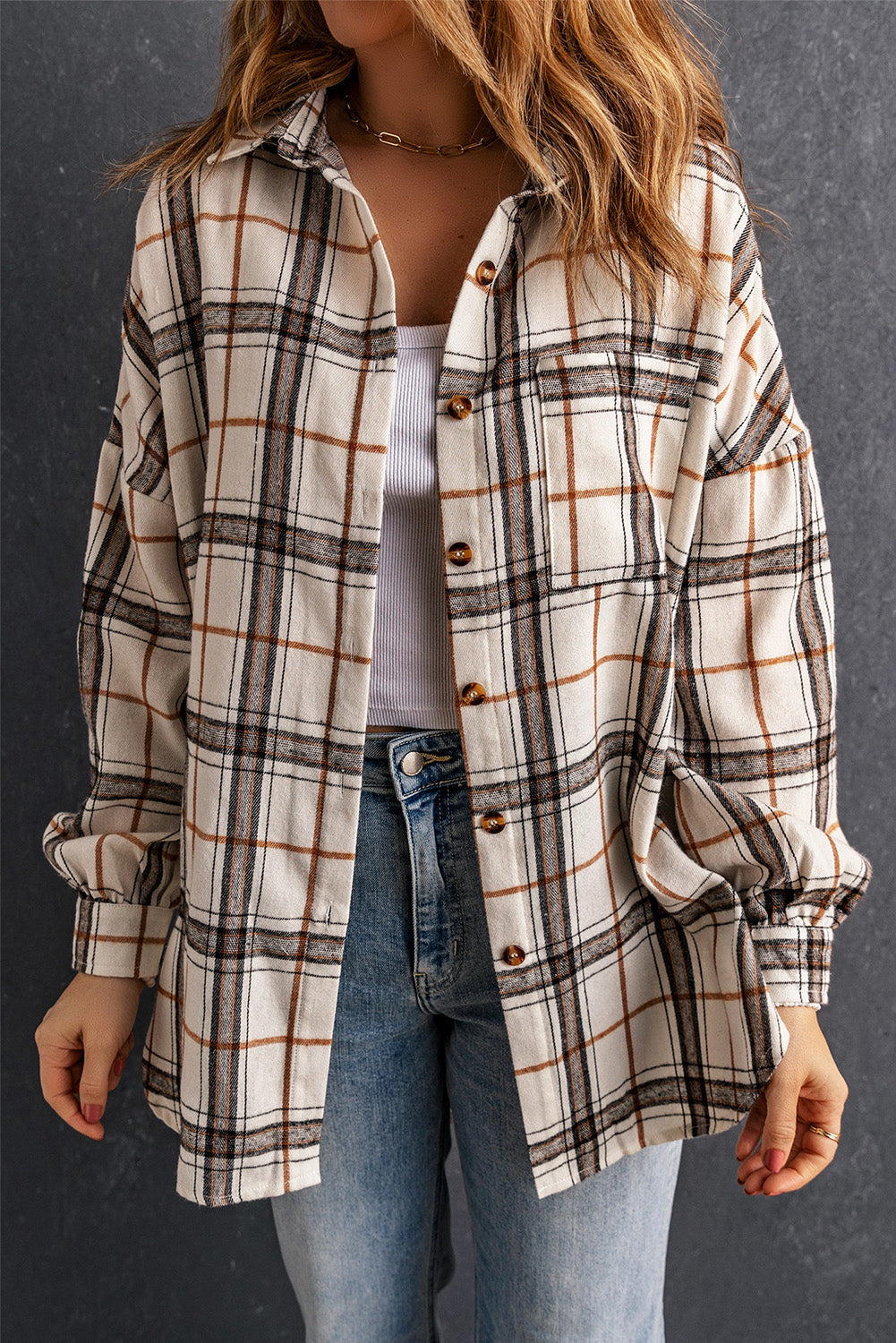 Emily Oversized Plaid Pattern Shacket