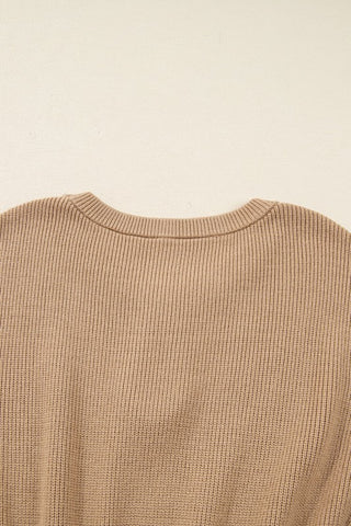 Zariah Embellished Keyhole Ribbed Sweater in - photo