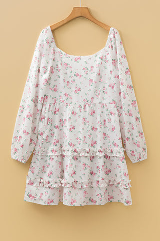 Lottie Detail Flared Mini Dress in - Floral Dresses photo
