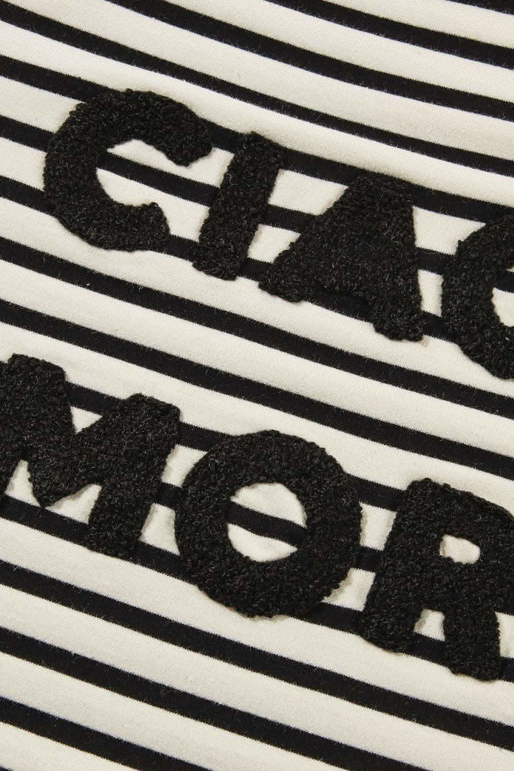 CIAO AMORE Decorative Button Striped Long Sleeve Sweatshirt - SwagglyLife Home & Fashion