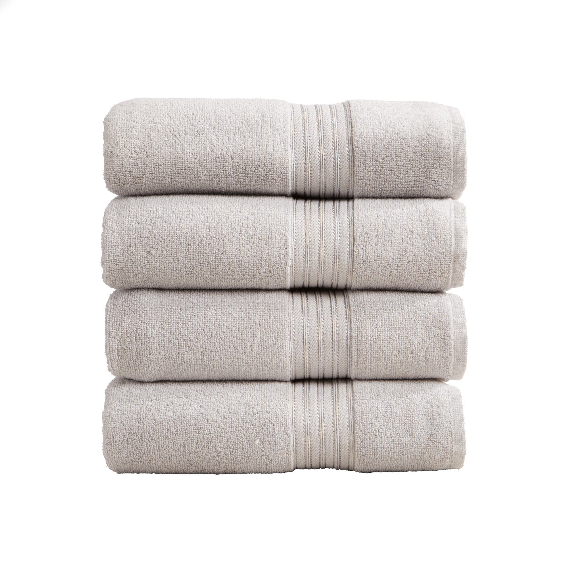 Cotton Terry Bath Towel Set - Cooper Collection in Bath Towel (Pack of 4) Light Grey - photo