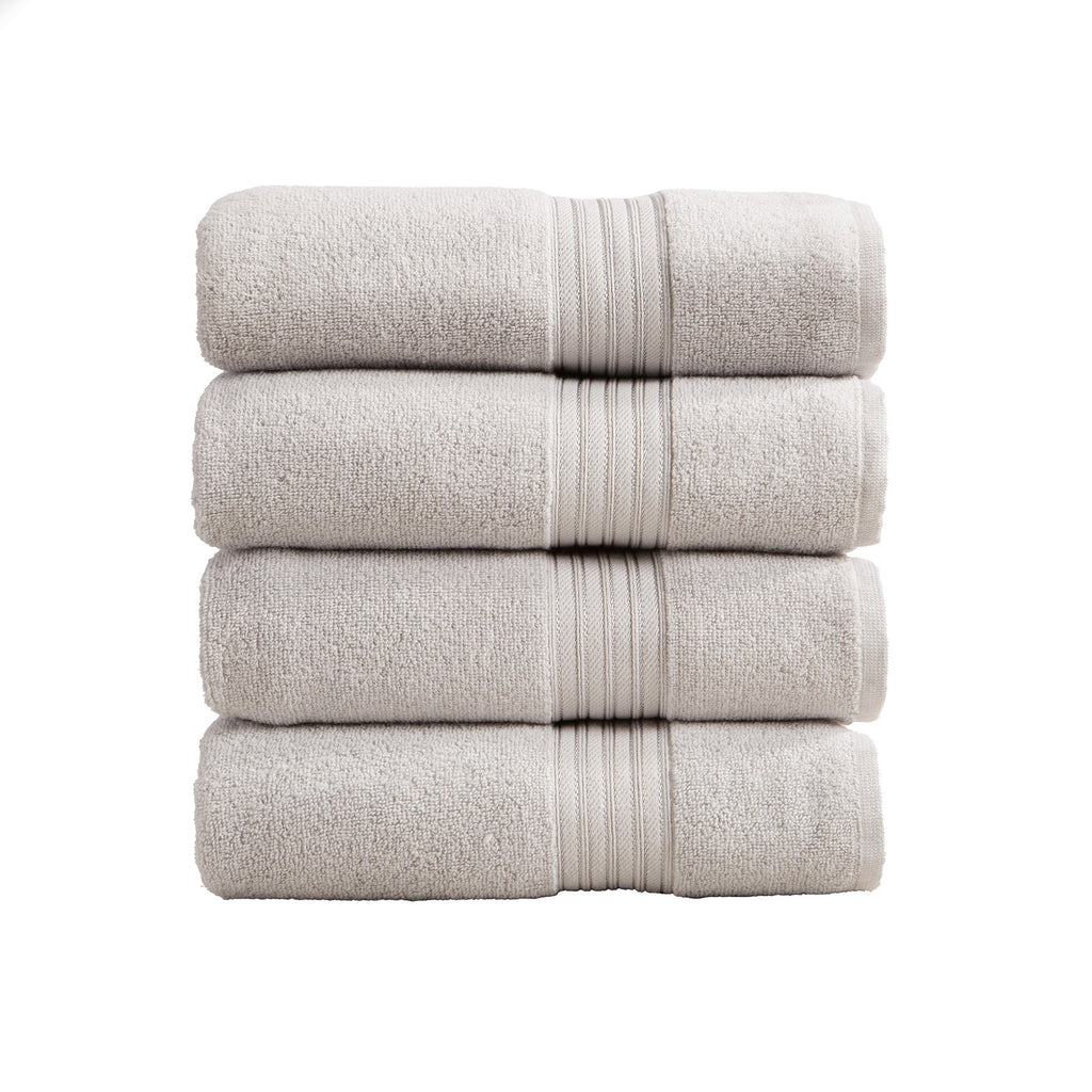 Cotton Terry Bath Towel Set - Cooper Collection in Bath Towel (Pack of 4) Light Grey - photo