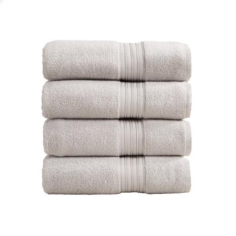 Cotton Terry Bath Towel Set - Cooper Collection in Bath Towel (Pack of 4) Light Grey - photo
