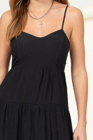 HYFVE Full Heart Smocked Cutout Midi Dress, Multiple Colors - SwagglyLife Home & Fashion