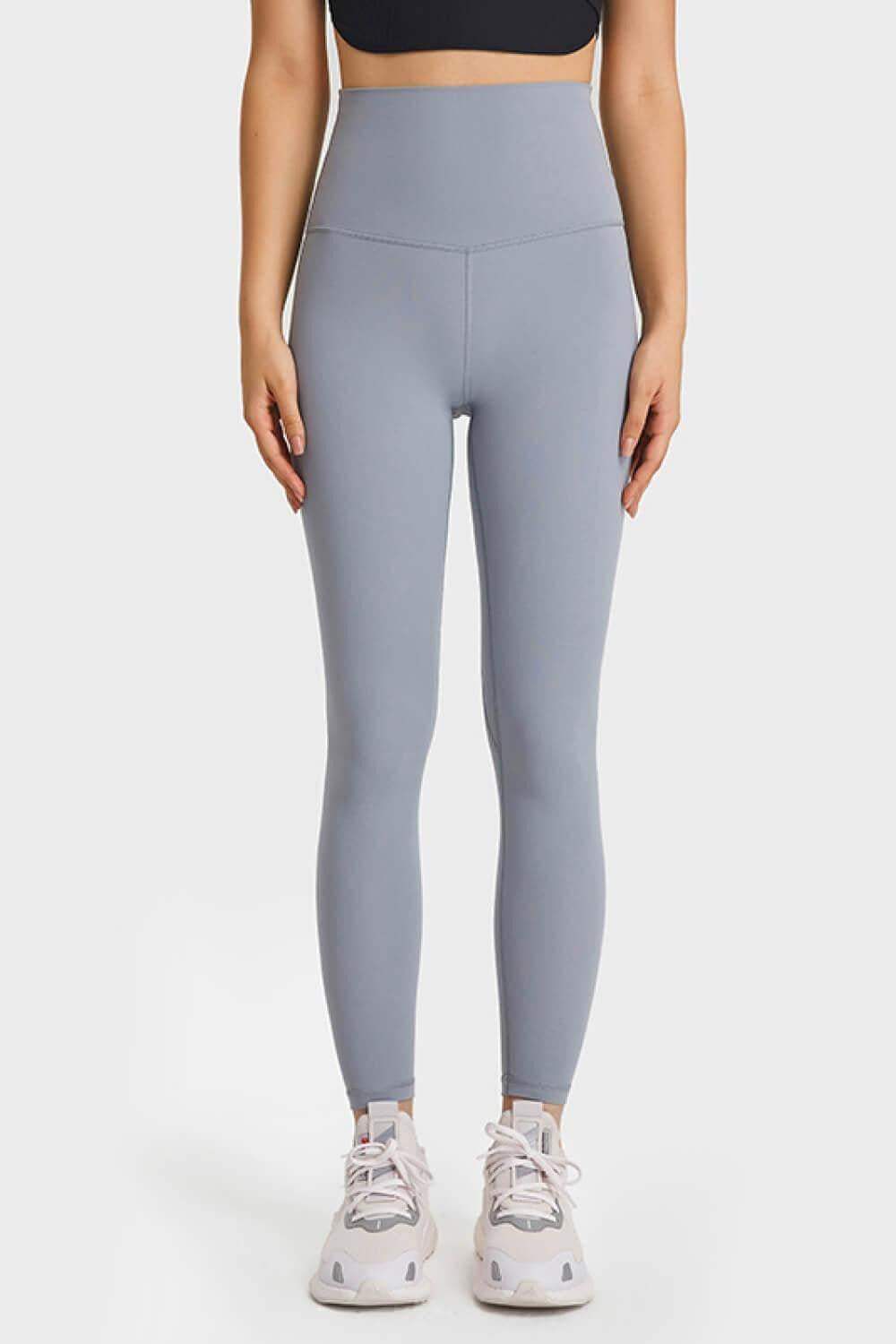 Feel-Like Skin Elastic Waistband Yoga Leggings - SwagglyLife Home & Fashion