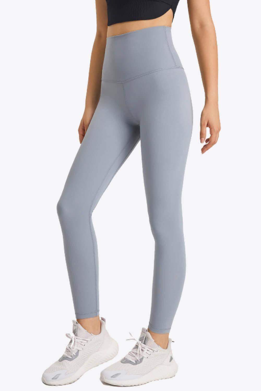 Feel-Like Skin Elastic Waistband Yoga Leggings - SwagglyLife Home & Fashion