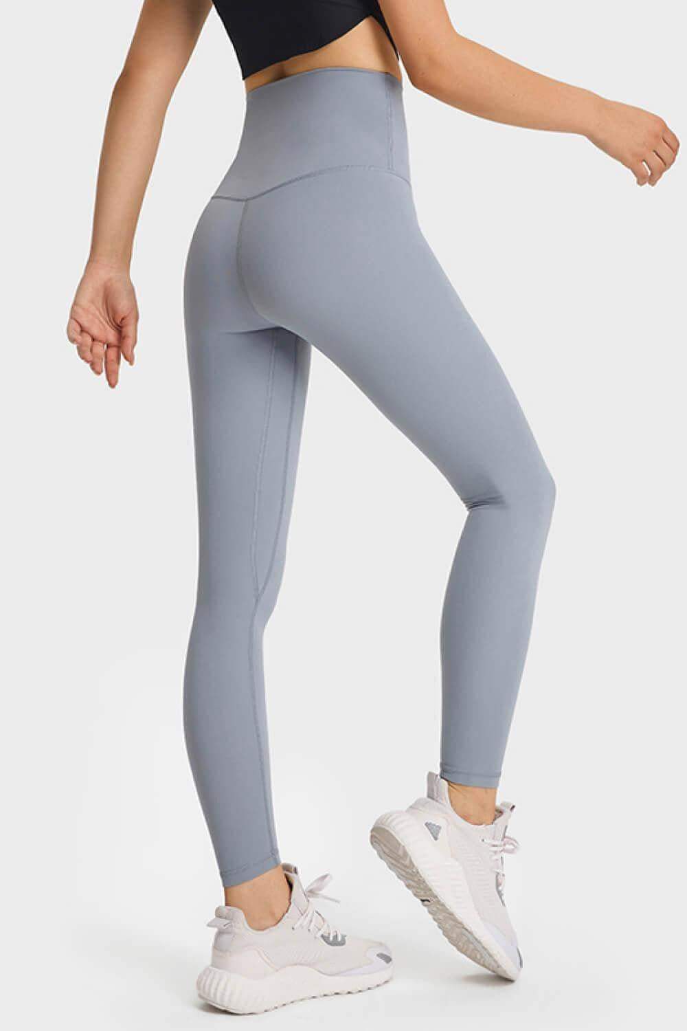 Feel-Like Skin Elastic Waistband Yoga Leggings - SwagglyLife Home & Fashion