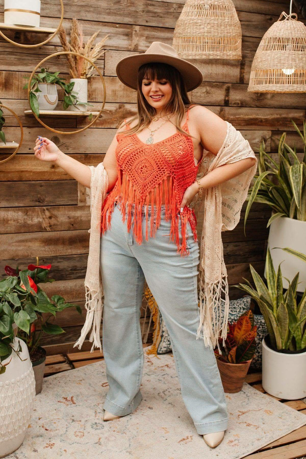 Festival Fringe Tank in Orange - SwagglyLife Home & Fashion