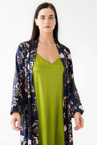 Salua Lingerie Silk Floral Design Robe in - ROBES photo