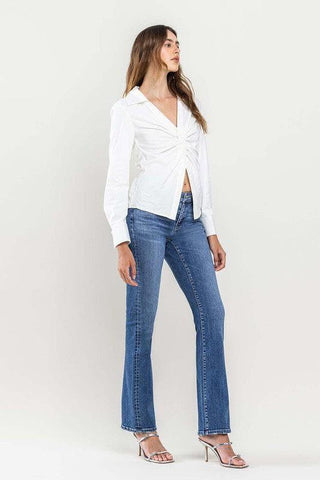 FLYING MONKEY Low Rise Slim Bootcut Jeans - SwagglyLife Home & Fashion