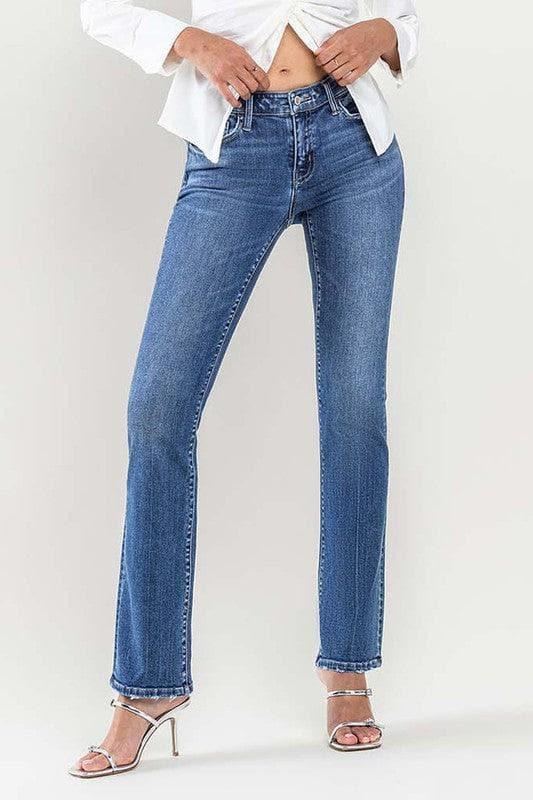 FLYING MONKEY Low Rise Slim Bootcut Jeans - SwagglyLife Home & Fashion
