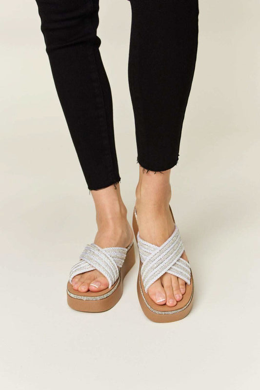Forever Link Rhinestone Platform Wedge Sandals in - Shoes photo