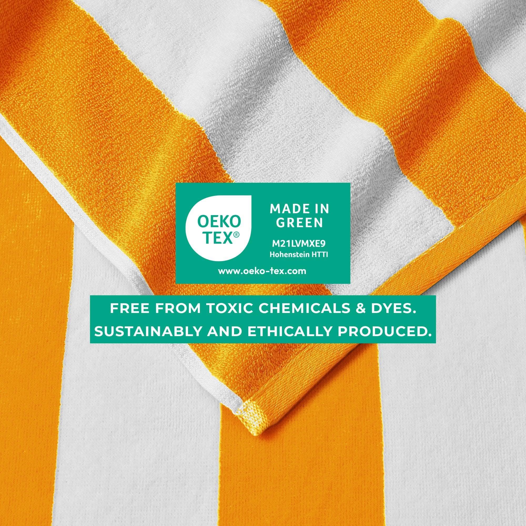 Cotton Velour Cabana Stripe Beach Towel - Novia Collection - SwagglyLife Home & Fashion