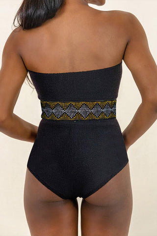 Geometric Tube Sleeveless One-Piece Swimwear - SwagglyLife Home & Fashion