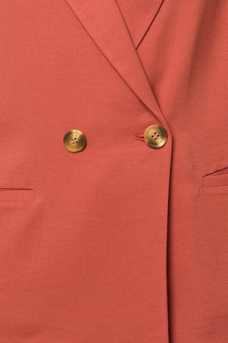GILLI Double Breasted Blazer, Coral - SwagglyLife Home & Fashion
