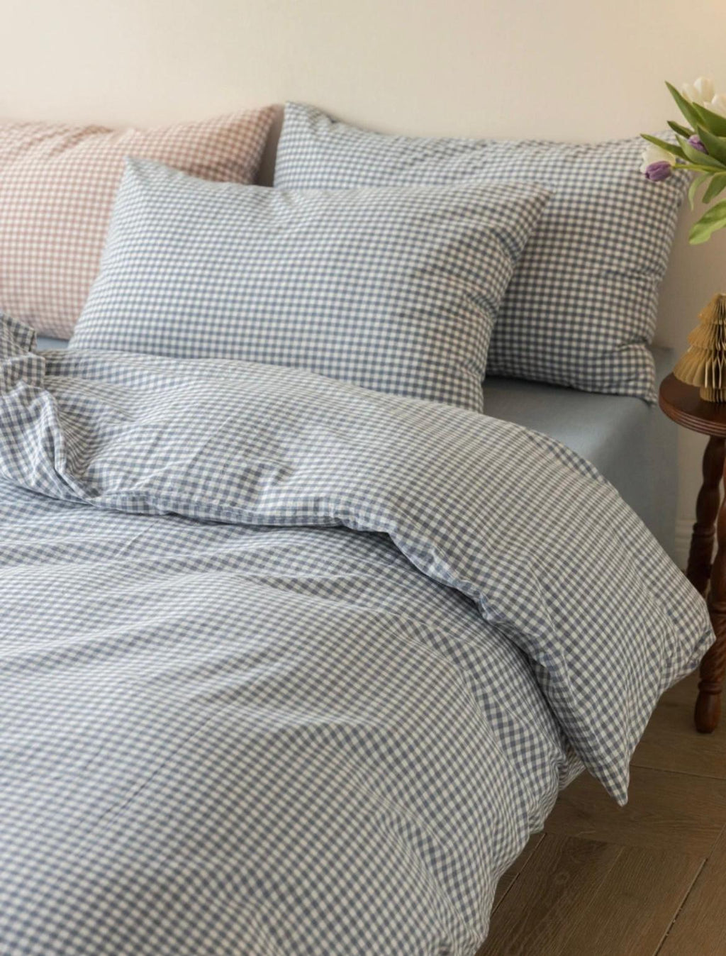 Gingham Bedding Set / Brown in - Bedding Set photo
