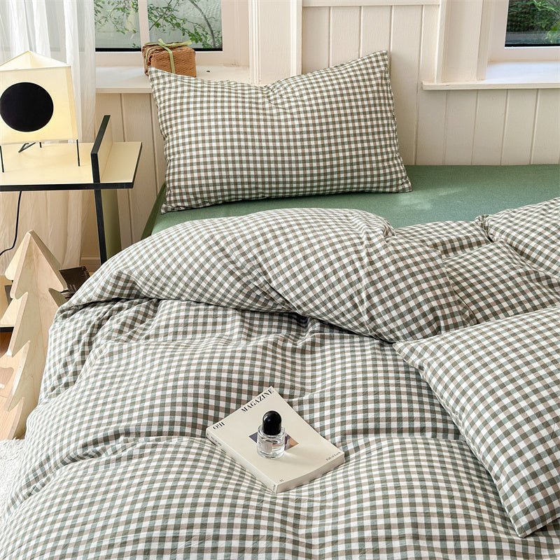 Gingham Bedding Set / Brown in - Bedding Set photo