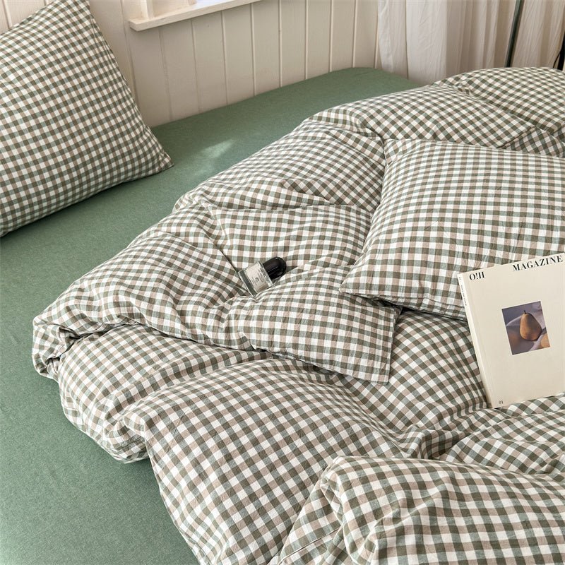 Gingham Bedding Set / Brown in - Bedding Set photo