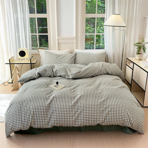 Gingham Bedding Set / Brown in - Bedding Set photo