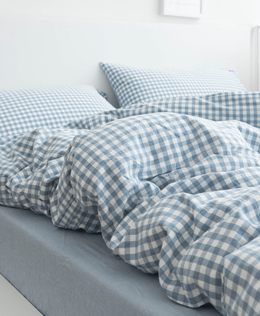 Gingham Bedding Set / Brown in - Bedding Set photo