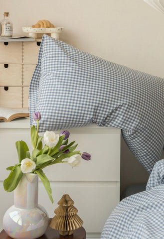 Gingham Bedding Set / Brown in - Bedding Set photo