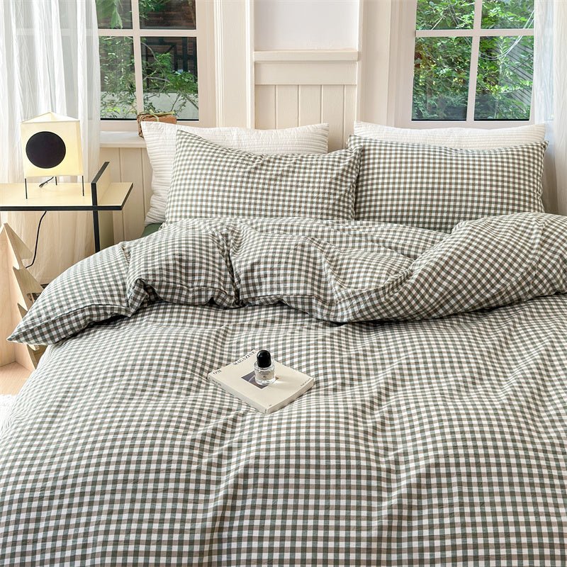 Gingham Bedding Set / Brown in - Bedding Set photo