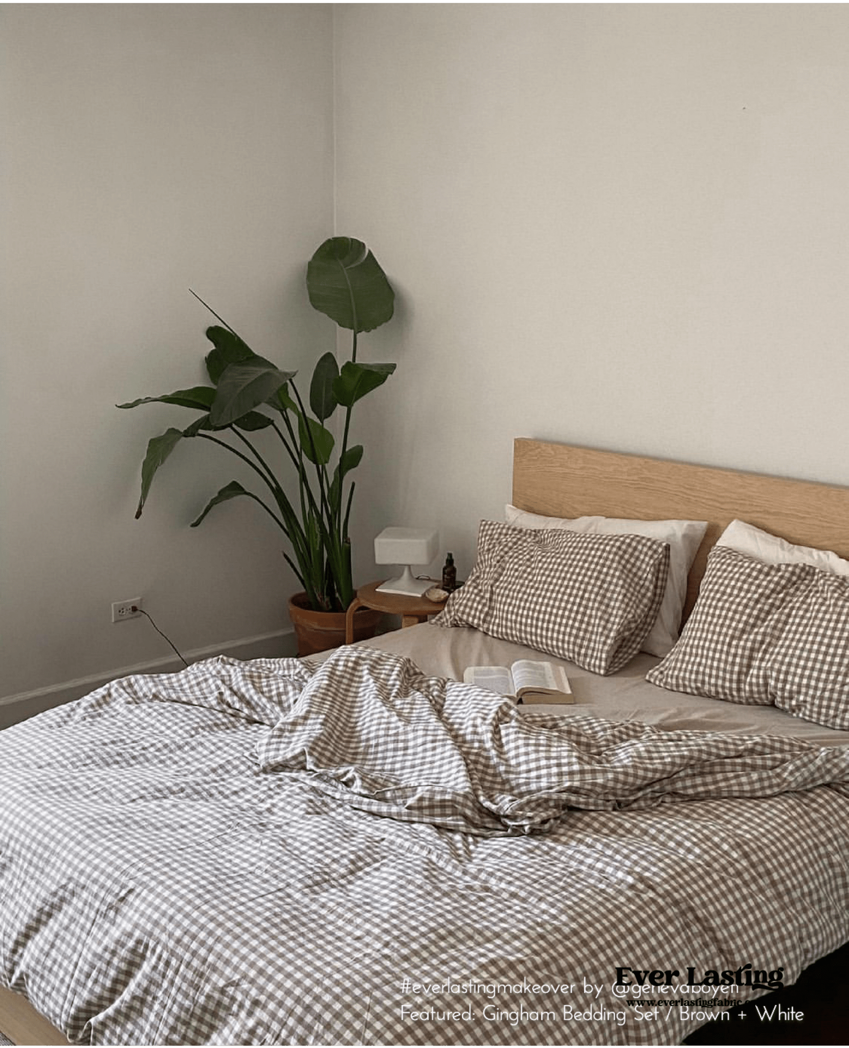 Gingham Bedding Set / Brown in - Bedding Set photo