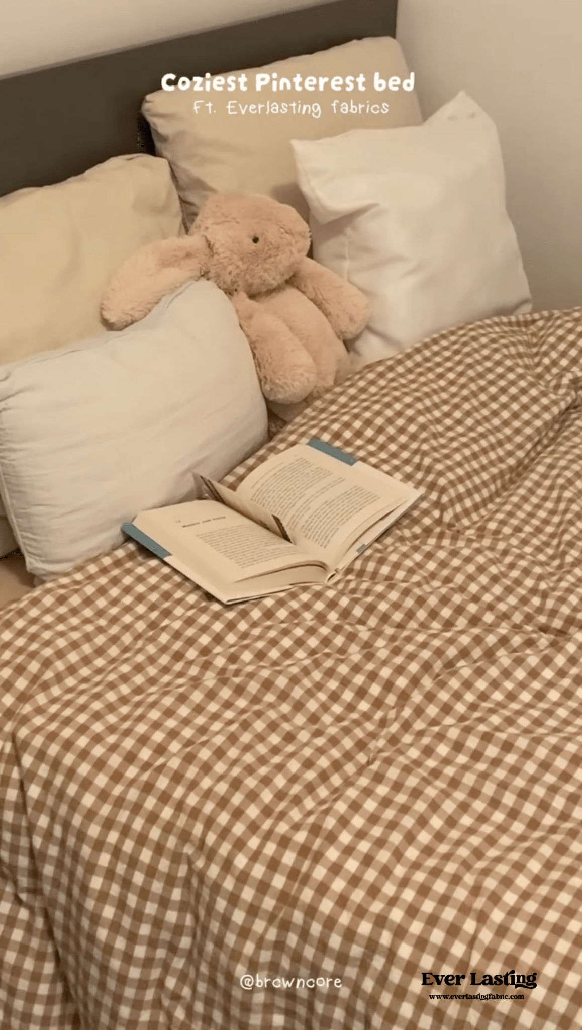 Gingham Bedding Set / Brown in - Bedding Set photo