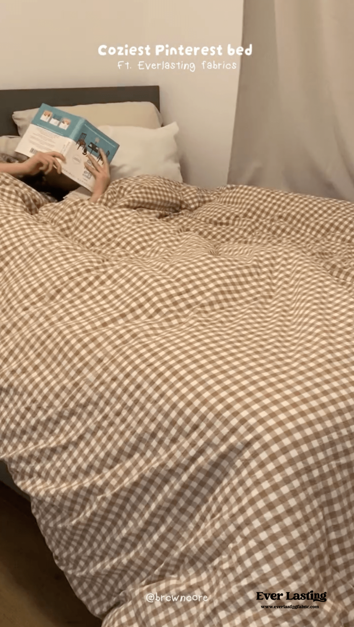 Gingham Bedding Set / Brown in - Bedding Set photo
