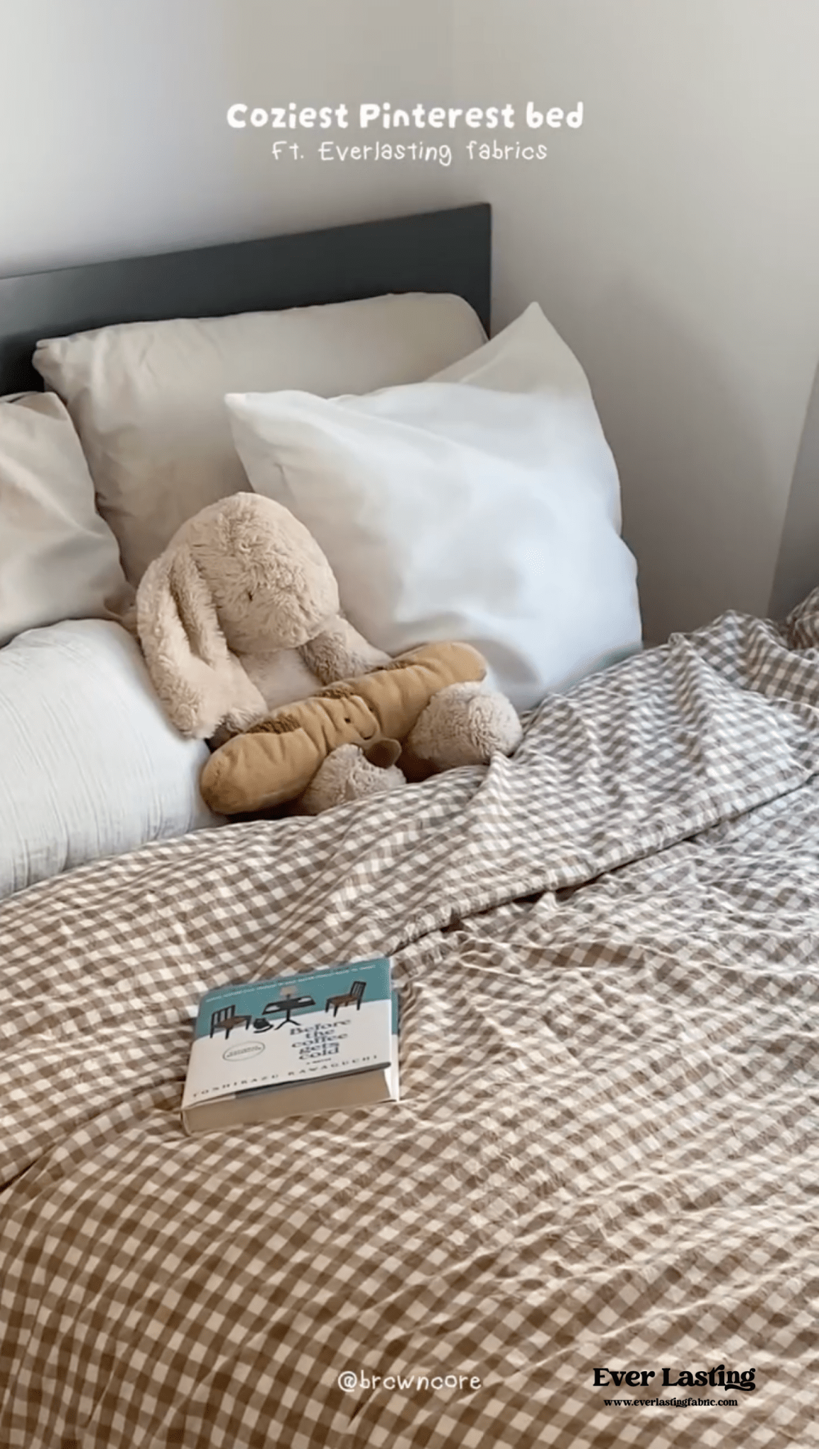 Gingham Bedding Set / Brown in - Bedding Set photo