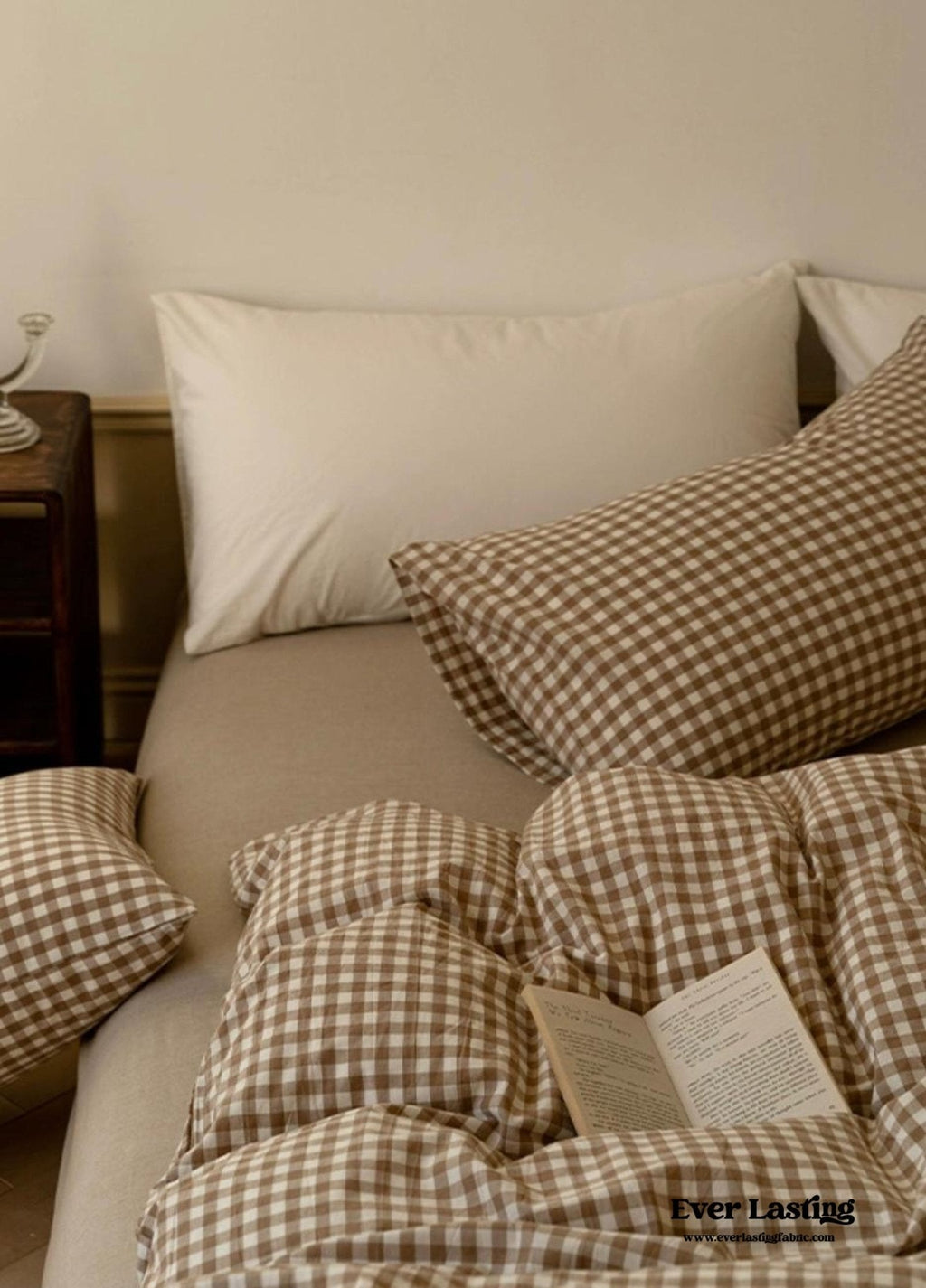 Gingham Bedding Set / Brown in - Bedding Set photo