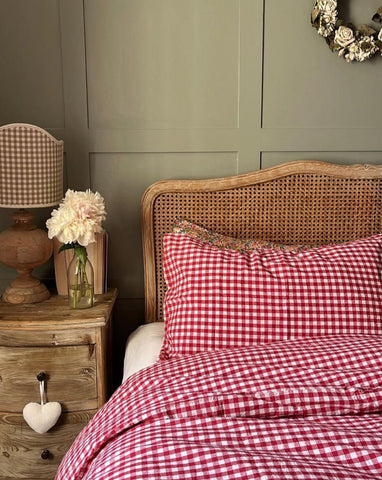 Gingham Bedding Set / Brown in - Bedding Set photo