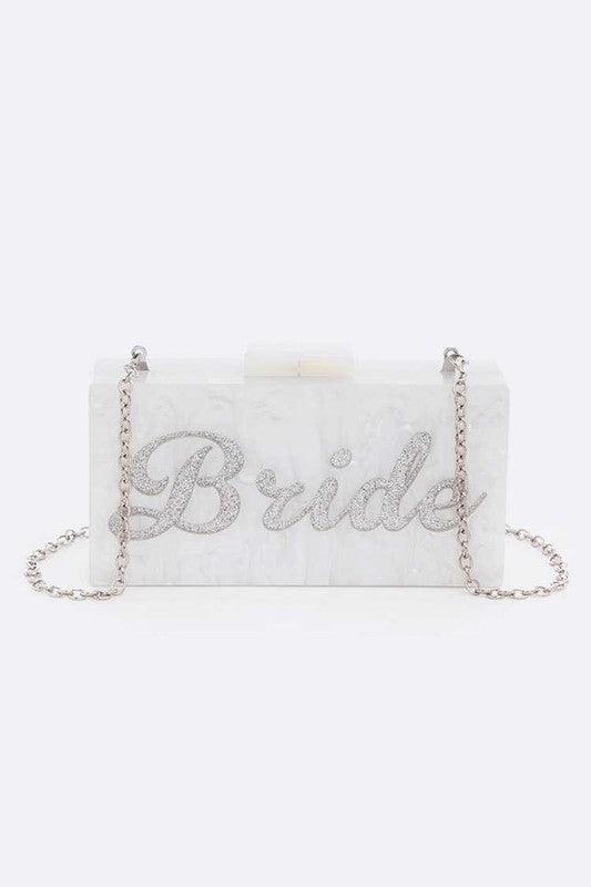Glitter BRIDE Acrylic Box Clutch - SwagglyLife Home & Fashion