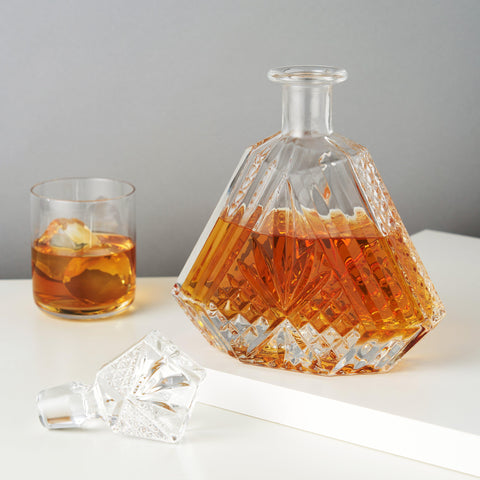 Viski Admiral Crystal Irish Cut Whiskey Decanter