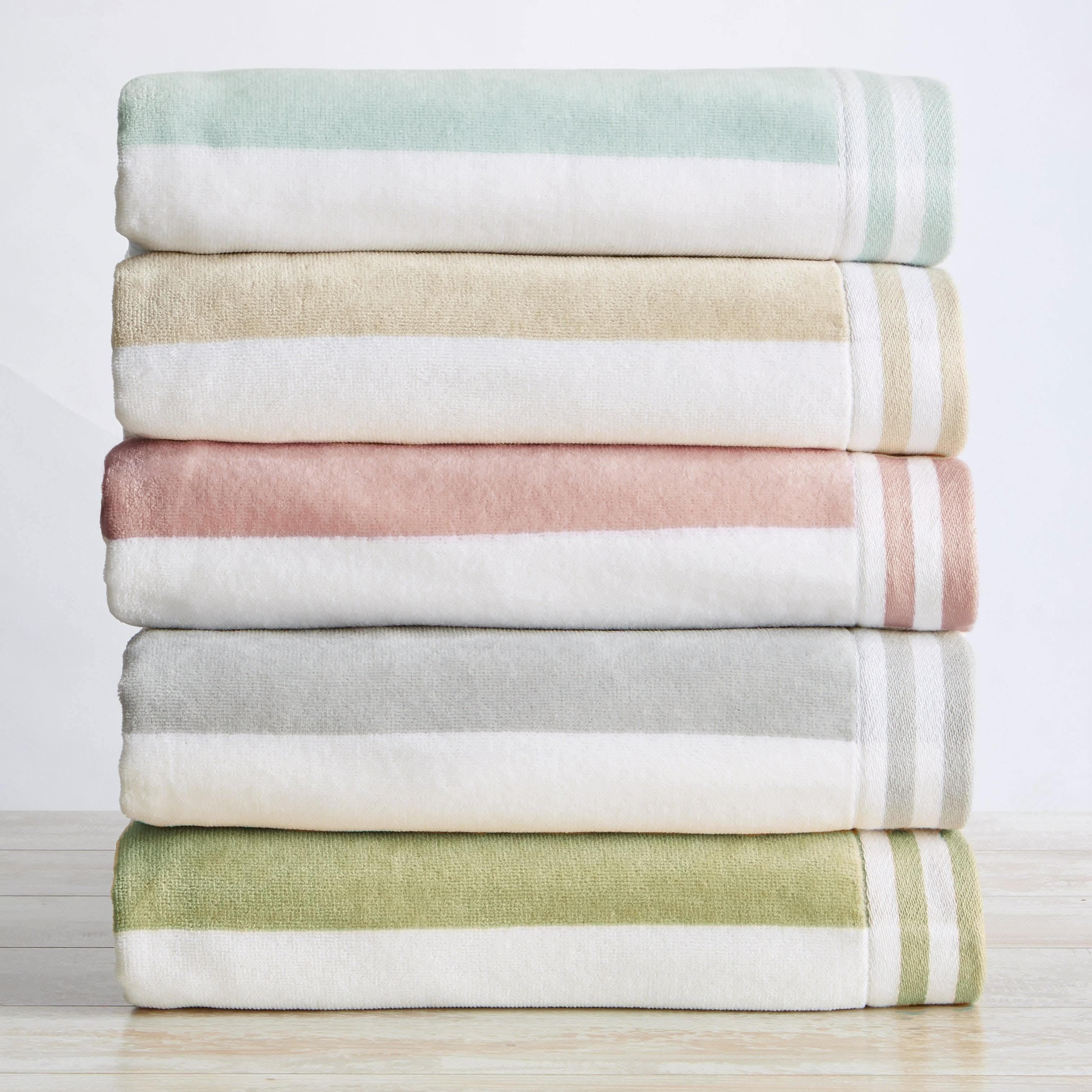 4 Pack Striped Cabana Beach Towel - Edgartown Collection