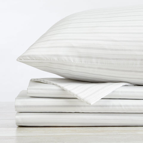 Microfiber Stripe Sheet Set - Adeline Collection - SwagglyLife Home & Fashion