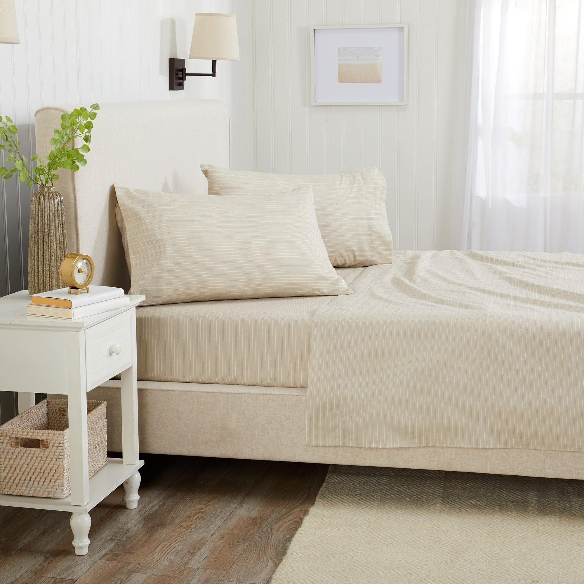 Microfiber Stripe Sheet Set - Adeline Collection - SwagglyLife Home & Fashion