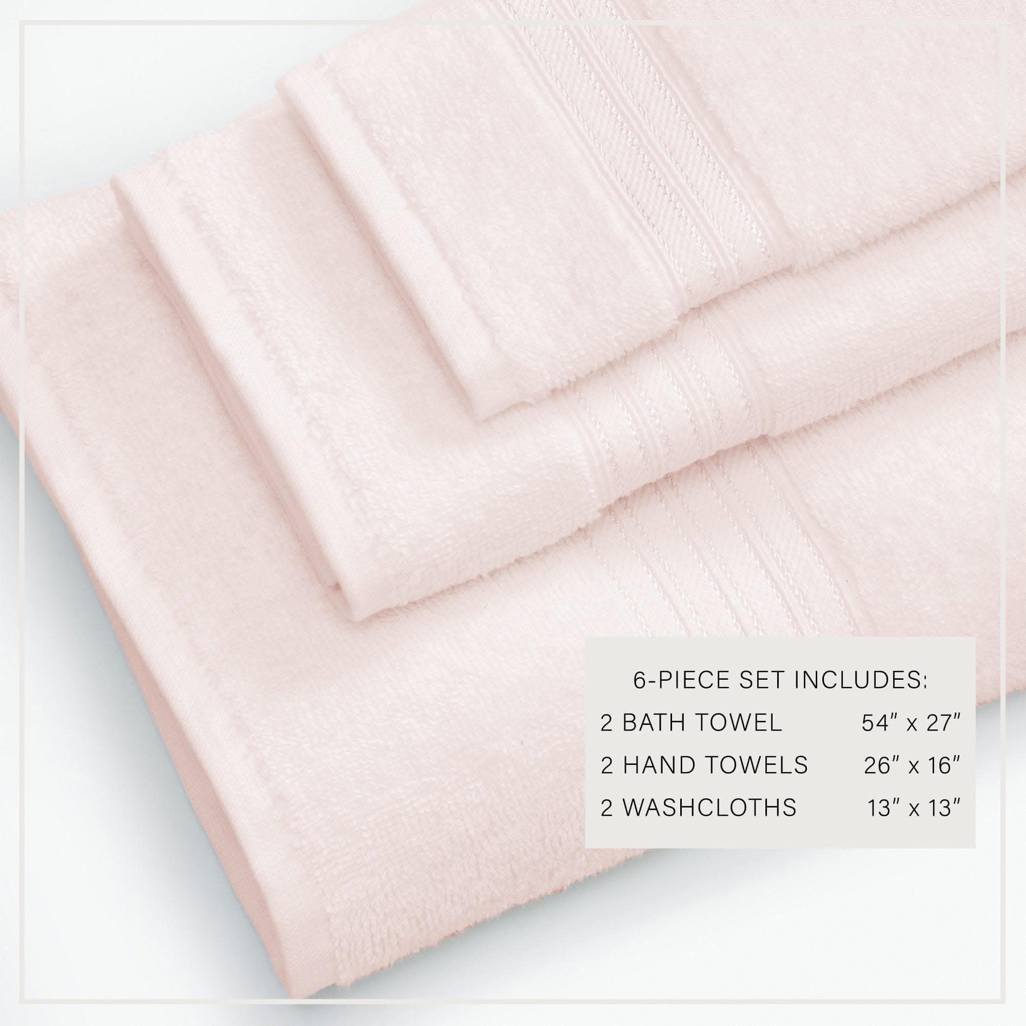 Cotton Terry Bath Towel Set - Cooper Collection - SwagglyLife Home & Fashion