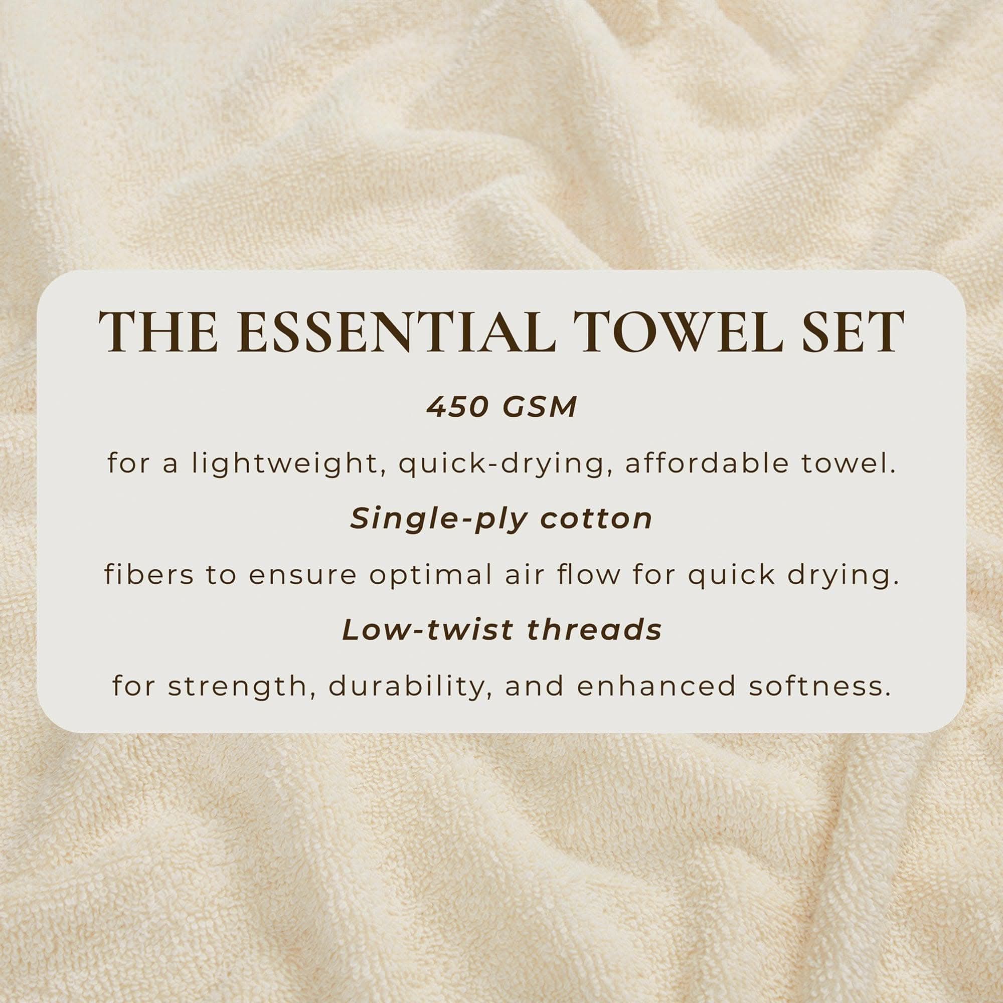 Cotton Terry Bath Towel Set - Cooper Collection - SwagglyLife Home & Fashion