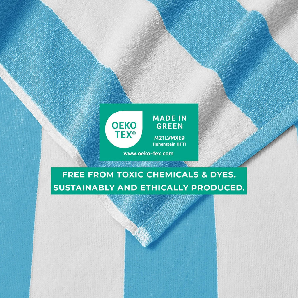 Cotton Velour Cabana Stripe Beach Towel - Novia Collection - SwagglyLife Home & Fashion