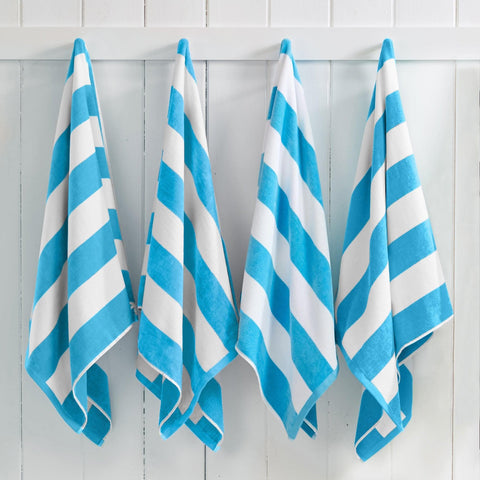 Cotton Velour Cabana Stripe Beach Towel - Novia Collection - SwagglyLife Home & Fashion
